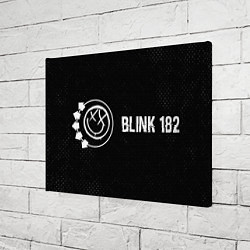 Холст прямоугольный Blink 182 glitch на темном фоне по-горизонтали, цвет: 3D-принт — фото 2