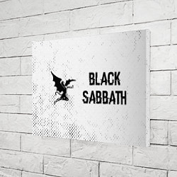 Холст прямоугольный Black Sabbath glitch на светлом фоне по-горизонтал, цвет: 3D-принт — фото 2