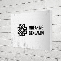 Холст прямоугольный Breaking Benjamin glitch на светлом фоне по-горизо, цвет: 3D-принт — фото 2