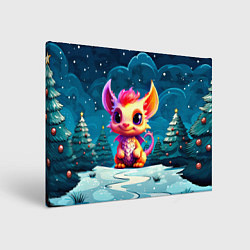 Картина прямоугольная Маленький пушистый дракошка