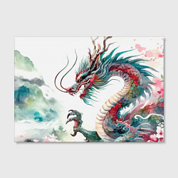 Холст прямоугольный Акварельный японский дракон, цвет: 3D-принт — фото 2