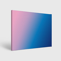 Холст прямоугольный Розово-синий диагональный градиент, цвет: 3D-принт