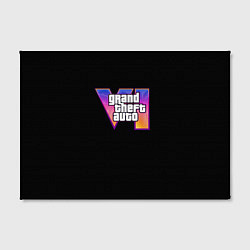 Холст прямоугольный Gta 6 logo, цвет: 3D-принт — фото 2