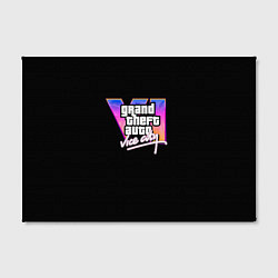 Холст прямоугольный Gta 6 vice city logo, цвет: 3D-принт — фото 2