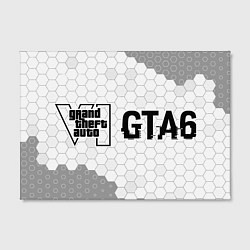 Холст прямоугольный GTA6 glitch на светлом фоне по-горизонтали, цвет: 3D-принт — фото 2