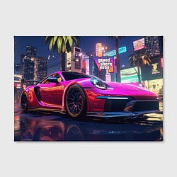 Холст прямоугольный GTA 6 auto, цвет: 3D-принт — фото 2
