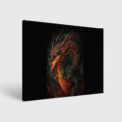Холст прямоугольный Красный древесный дракон, цвет: 3D-принт