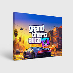 Картина прямоугольная Grand theft auto 6 street vice city