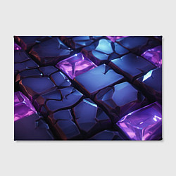 Холст прямоугольный Фиолетовые неоновые плиты, цвет: 3D-принт — фото 2