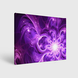 Холст прямоугольный Фиолетовая фрактальная абстракция, цвет: 3D-принт