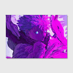 Холст прямоугольный Годжо произносит заклинание, цвет: 3D-принт — фото 2