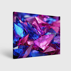 Холст прямоугольный Розовые и синие битые стекла, цвет: 3D-принт