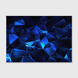 Холст прямоугольный Синие мелкие осколки калейдоскоп, цвет: 3D-принт — фото 2