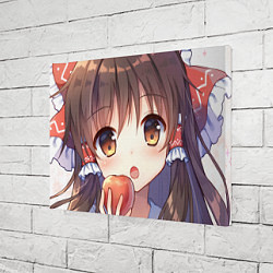 Холст прямоугольный Touhou Project Рейму яблоко, цвет: 3D-принт — фото 2