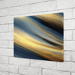 Холст прямоугольный Синяя и желтая изогнутая абстракция, цвет: 3D-принт — фото 2