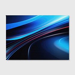 Холст прямоугольный Синяя и черная абстракция геометрическая, цвет: 3D-принт — фото 2