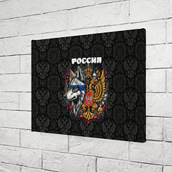 Холст прямоугольный Русский волк и герб России, цвет: 3D-принт — фото 2