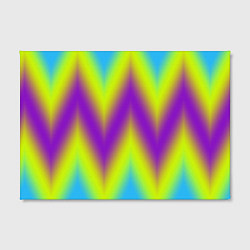 Холст прямоугольный Неоновый зигзаг, цвет: 3D-принт — фото 2