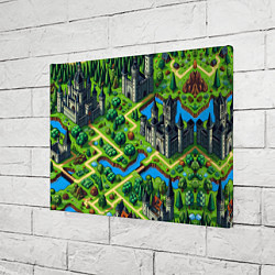 Холст прямоугольный Heroes of Might and Magic - pixel map, цвет: 3D-принт — фото 2