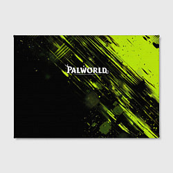 Холст прямоугольный Palworld logo black green, цвет: 3D-принт — фото 2