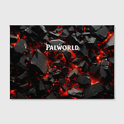Холст прямоугольный Palworld логотип взрыв объемных камней, цвет: 3D-принт — фото 2