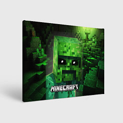 Картина прямоугольная Minecraft персонаж большой зеленый монстр
