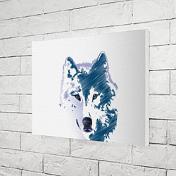 Холст прямоугольный Волк темно-синий, цвет: 3D-принт — фото 2