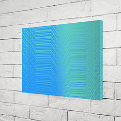 Холст прямоугольный Голубые градиентные линии, цвет: 3D-принт — фото 2