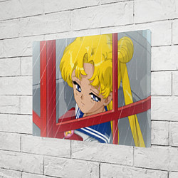Холст прямоугольный Sailor Moon Усаги Цукино грустит, цвет: 3D-принт — фото 2