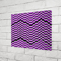Холст прямоугольный Фиолетовые и белые ломаные линии, цвет: 3D-принт — фото 2