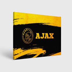 Холст прямоугольный Ajax - gold gradient по-горизонтали, цвет: 3D-принт