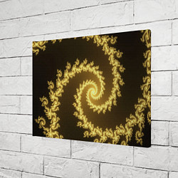 Холст прямоугольный Желтая спираль фракталов, цвет: 3D-принт — фото 2