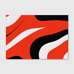 Холст прямоугольный Геометрические волнистые абстрактные волны белые к, цвет: 3D-принт — фото 2
