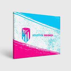 Картина прямоугольная Atletico Madrid neon gradient style по-горизонтали