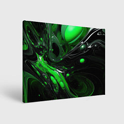 Картина прямоугольная Green dark abstract geometry style