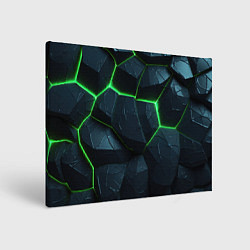 Картина прямоугольная Abstract dark green geometry style