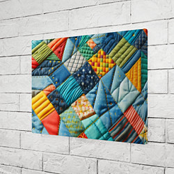 Холст прямоугольный Лоскутное одеяло - пэчворк, цвет: 3D-принт — фото 2