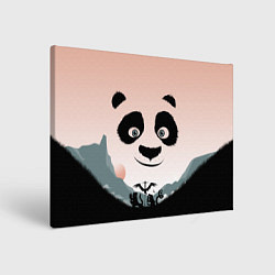 Холст прямоугольный Силуэт кунг фу панда, цвет: 3D-принт