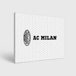 Холст прямоугольный AC Milan sport на светлом фоне по-горизонтали, цвет: 3D-принт