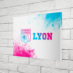 Холст прямоугольный Lyon neon gradient style по-горизонтали, цвет: 3D-принт — фото 2