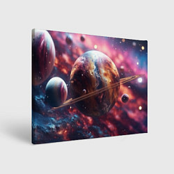 Картина прямоугольная Объемный космос и планеты