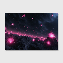 Холст прямоугольный Яркие пирамидки в космосе, цвет: 3D-принт — фото 2