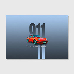 Холст прямоугольный Винтажный автомобиль Porsche 911 Carrera, цвет: 3D-принт — фото 2