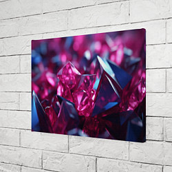 Холст прямоугольный Яркие розовые хрусталики, цвет: 3D-принт — фото 2