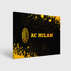Картина прямоугольная AC Milan - gold gradient по-горизонтали