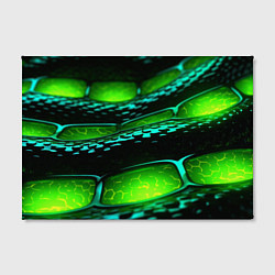 Холст прямоугольный Зеленая змеиная абстрактная текстура, цвет: 3D-принт — фото 2