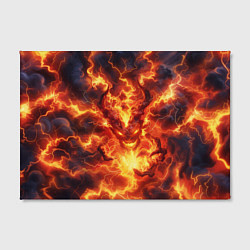 Холст прямоугольный Огненный демон, цвет: 3D-принт — фото 2