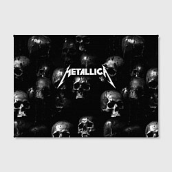 Холст прямоугольный Metallica - logo rock group, цвет: 3D-принт — фото 2