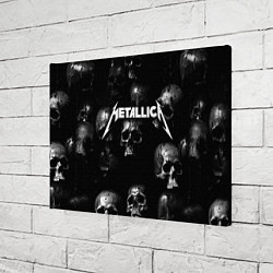 Холст прямоугольный Metallica - logo rock group, цвет: 3D-принт — фото 2
