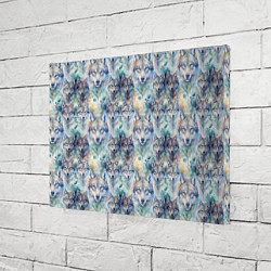 Холст прямоугольный Паттерн из волков, цвет: 3D-принт — фото 2